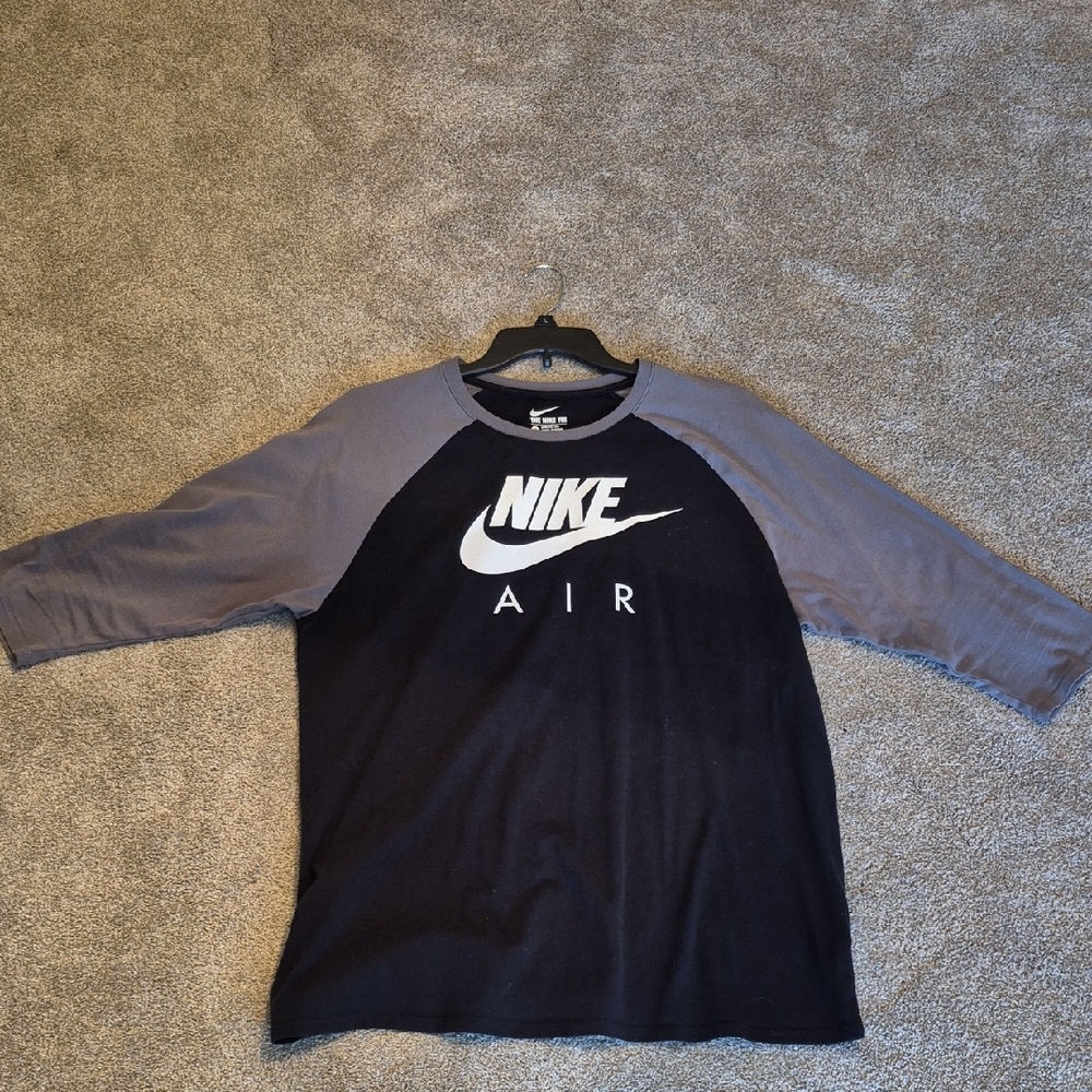 Nike Air Black and Gray Raglan Shirt